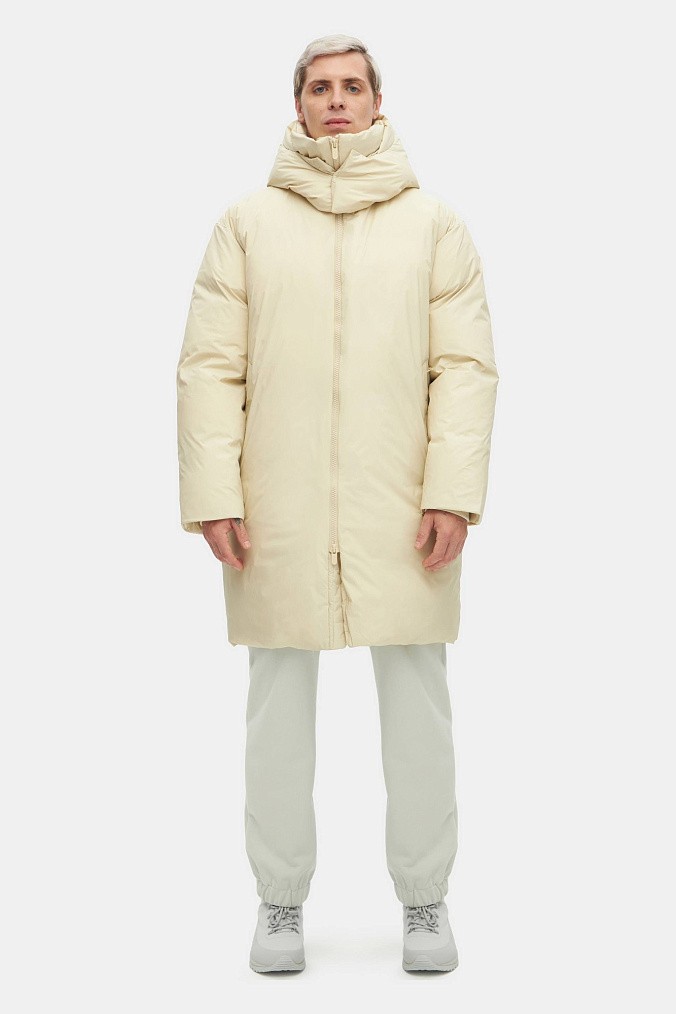 Оверсайз пуховик мужской SHU бежевый